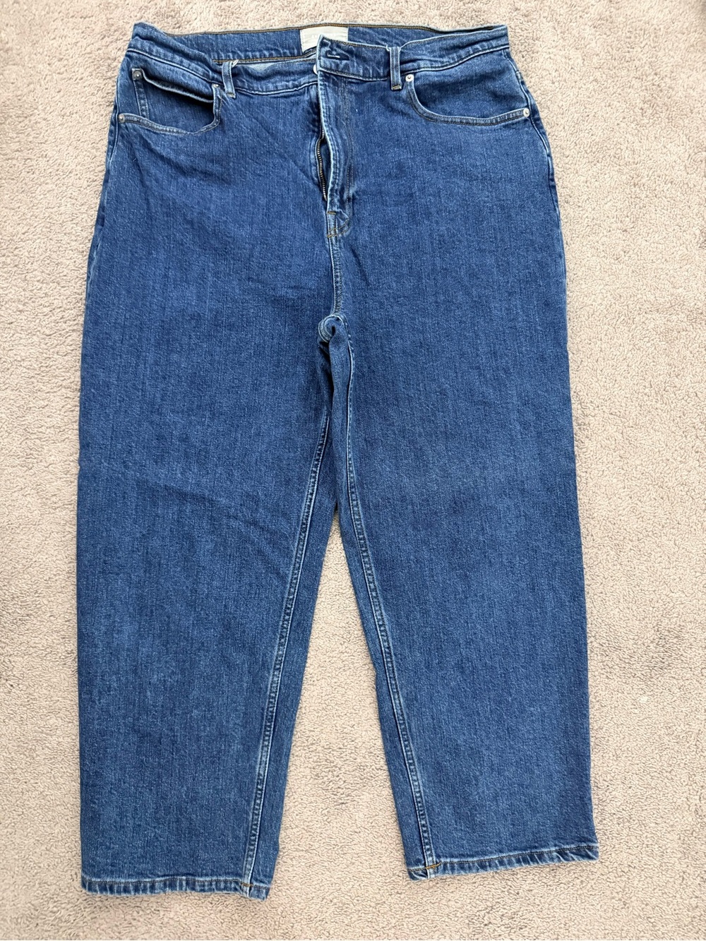 Everlane Blue High-Rise Straight Jeans Sz 34